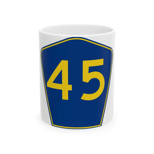 PR secondary 45 (Puerto Rico) (Road Sign) White Coffee Mug 11oz - Go Mug Yourself