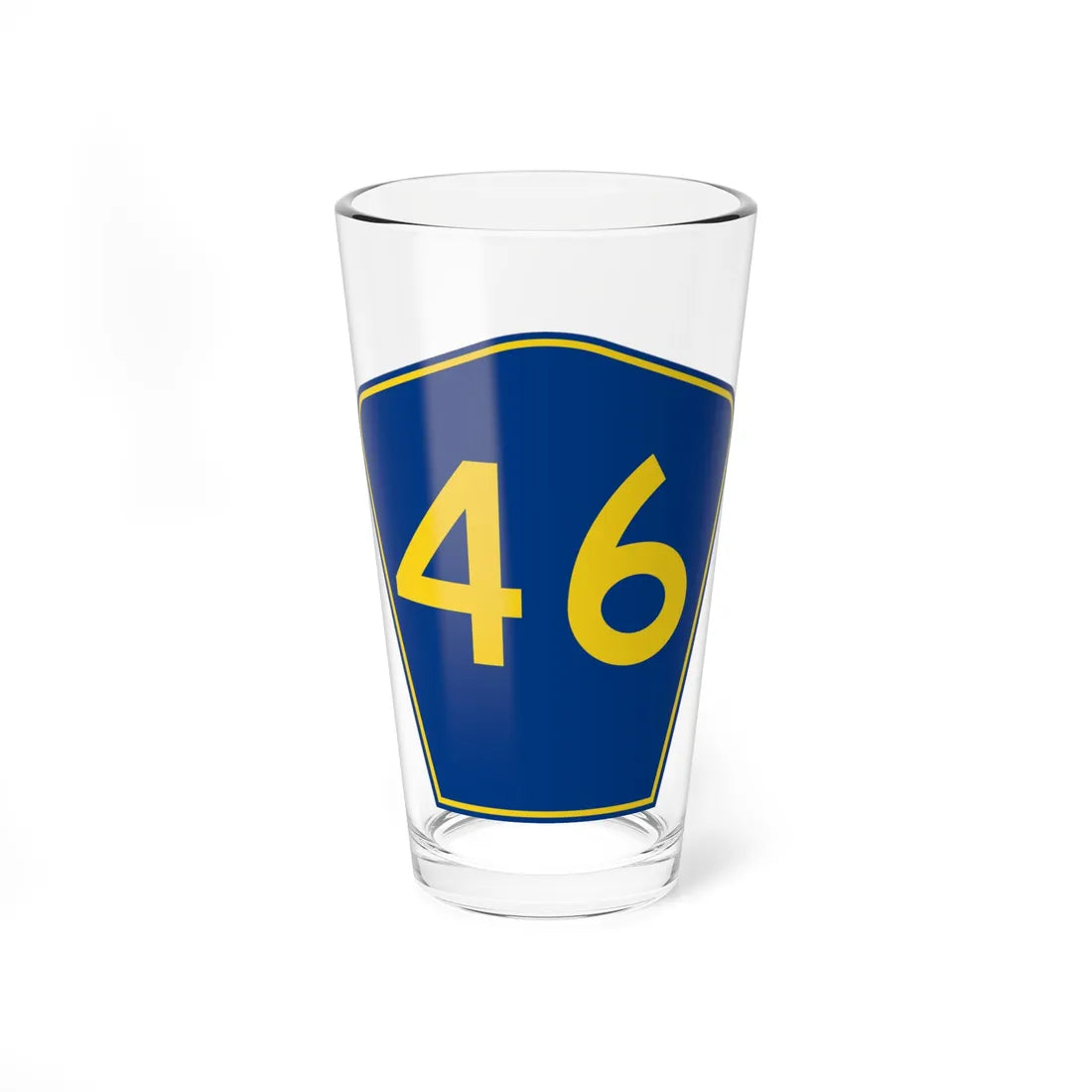 PR secondary 46 (Puerto Rico) (Road Sign) Pint Glass 16oz 16oz - Go Mug Yourself