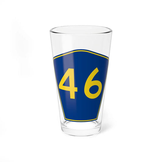 PR secondary 46 (Puerto Rico) (Road Sign) Pint Glass 16oz 16oz - Go Mug Yourself