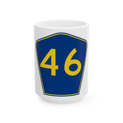 PR secondary 46 (Puerto Rico) (Road Sign) White Coffee Mug 15oz - Go Mug Yourself