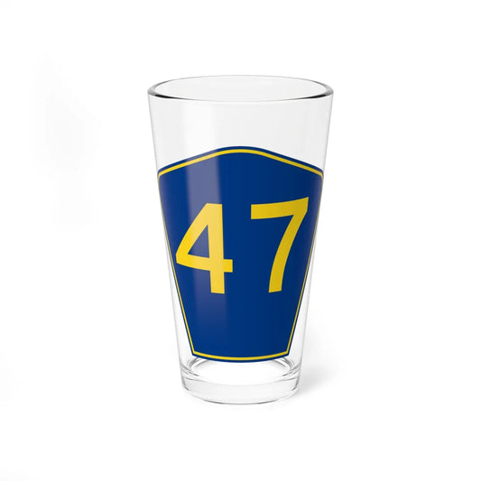 PR secondary 47 (Puerto Rico) (Road Sign) Pint Glass 16oz 16oz - Go Mug Yourself