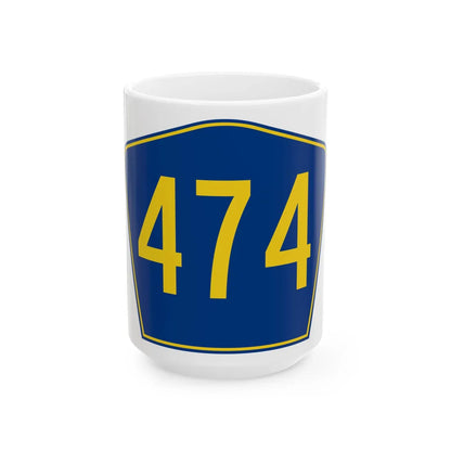PR secondary 474 (Puerto Rico) (Road Sign) White Coffee Mug 15oz - Go Mug Yourself