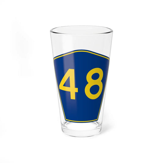 PR secondary 48 (Puerto Rico) (Road Sign) Pint Glass 16oz 16oz - Go Mug Yourself