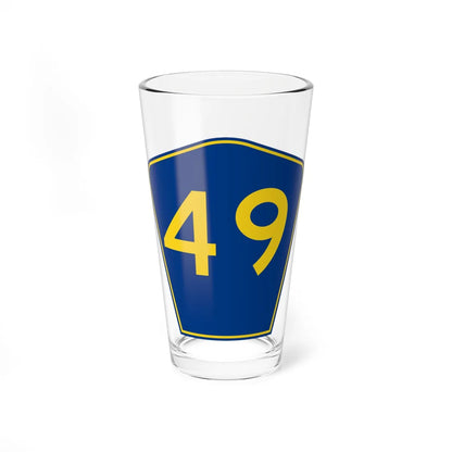 PR secondary 49 (Puerto Rico) (Road Sign) Pint Glass 16oz 16oz - Go Mug Yourself
