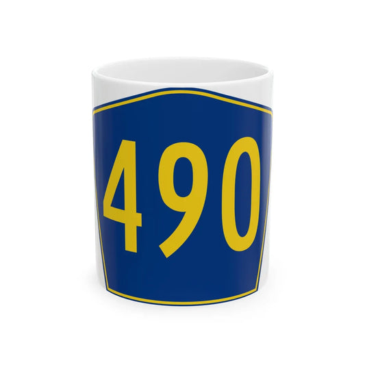 PR secondary 490 (Puerto Rico) (Road Sign) White Coffee Mug 11oz - Go Mug Yourself