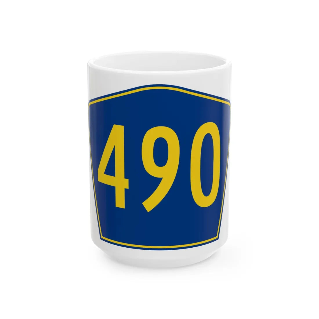 PR secondary 490 (Puerto Rico) (Road Sign) White Coffee Mug 15oz - Go Mug Yourself