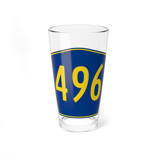 PR secondary 496 (Puerto Rico) (Road Sign) Pint Glass 16oz 16oz - Go Mug Yourself