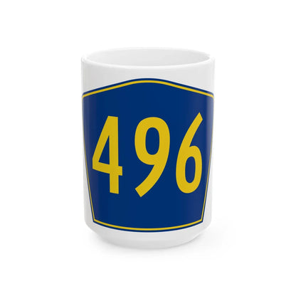 PR secondary 496 (Puerto Rico) (Road Sign) White Coffee Mug 15oz - Go Mug Yourself
