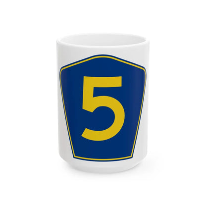PR secondary 5 (Puerto Rico) (Road Sign) White Coffee Mug 15oz - Go Mug Yourself