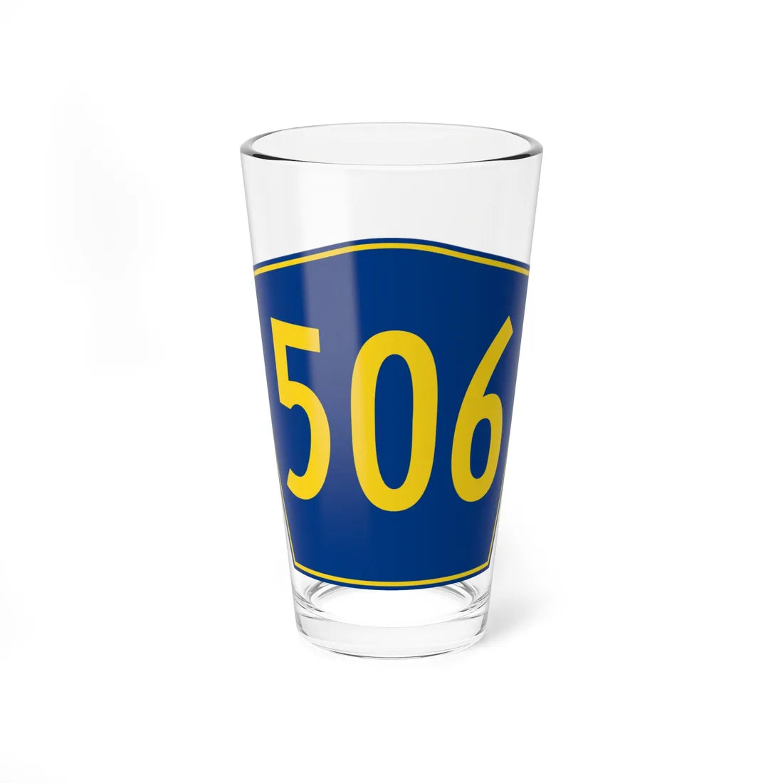 PR secondary 506 (Puerto Rico) (Road Sign) Pint Glass 16oz 16oz - Go Mug Yourself