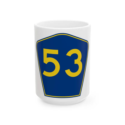 PR secondary 53 (Puerto Rico) (Road Sign) White Coffee Mug 15oz - Go Mug Yourself