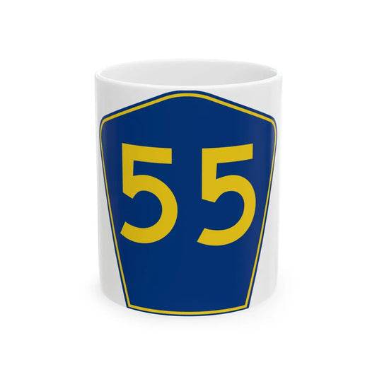 PR secondary 55 (Puerto Rico) (Road Sign) White Coffee Mug 11oz - Go Mug Yourself