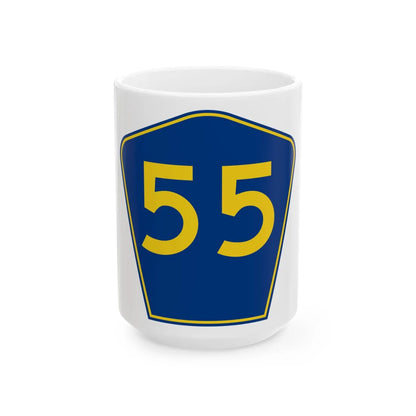PR secondary 55 (Puerto Rico) (Road Sign) White Coffee Mug 15oz - Go Mug Yourself