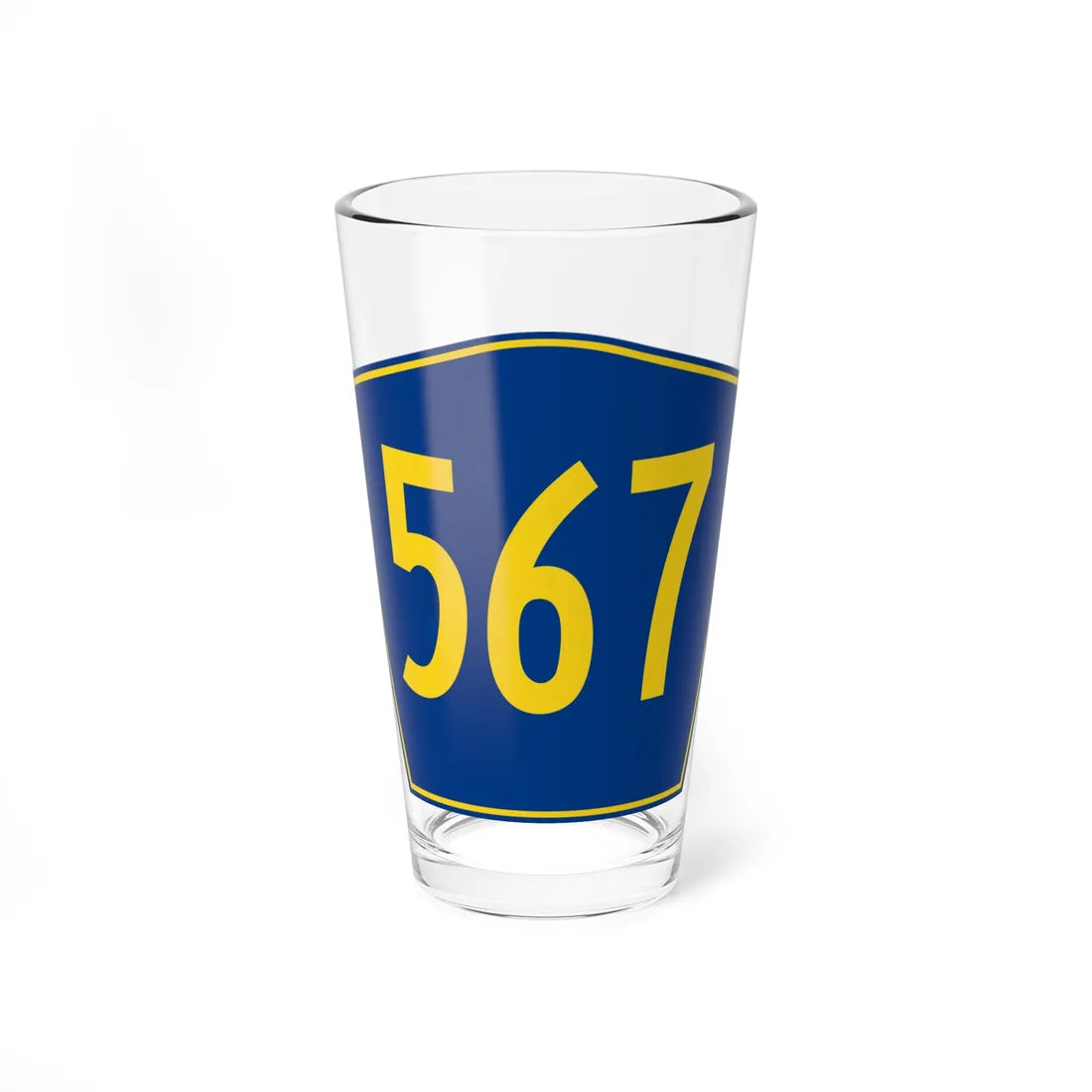 PR secondary 567 (Puerto Rico) (Road Sign) Pint Glass 16oz 16oz - Go Mug Yourself