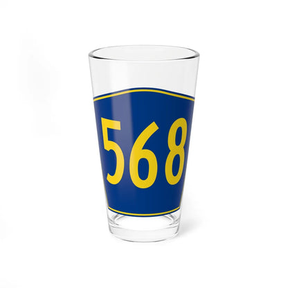 PR secondary 568 (Puerto Rico) (Road Sign) Pint Glass 16oz 16oz - Go Mug Yourself