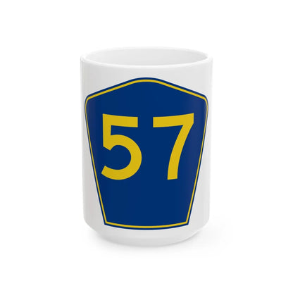 PR secondary 57 (Puerto Rico) (Road Sign) White Coffee Mug 15oz - Go Mug Yourself