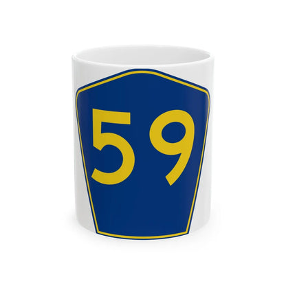 PR secondary 59 (Puerto Rico) (Road Sign) White Coffee Mug 11oz - Go Mug Yourself