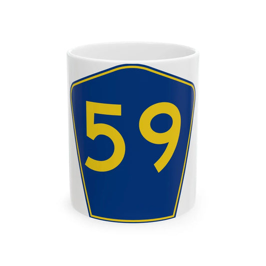 PR secondary 59 (Puerto Rico) (Road Sign) White Coffee Mug 11oz - Go Mug Yourself