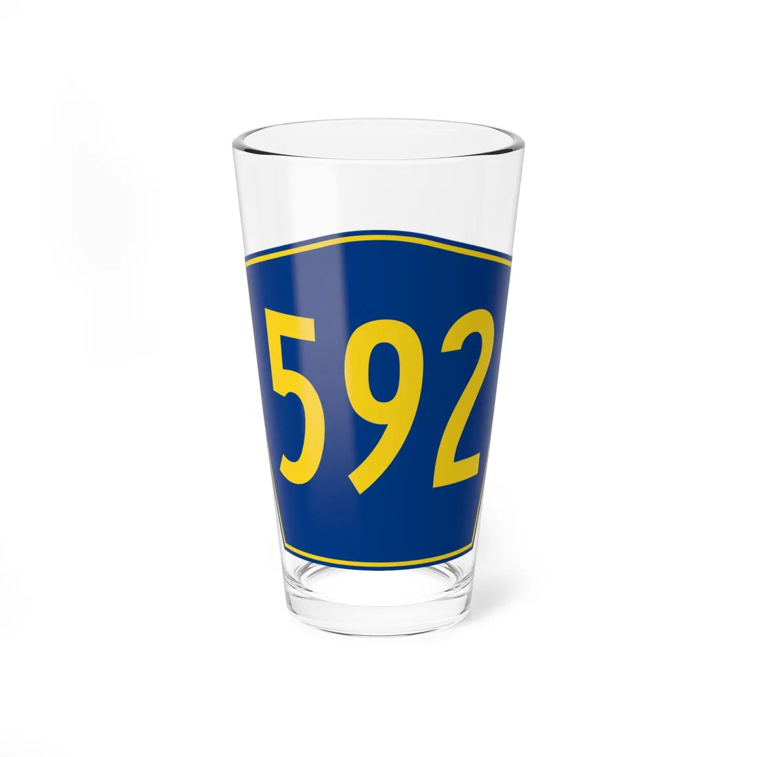 PR secondary 592 (Puerto Rico) (Road Sign) Pint Glass 16oz 16oz - Go Mug Yourself