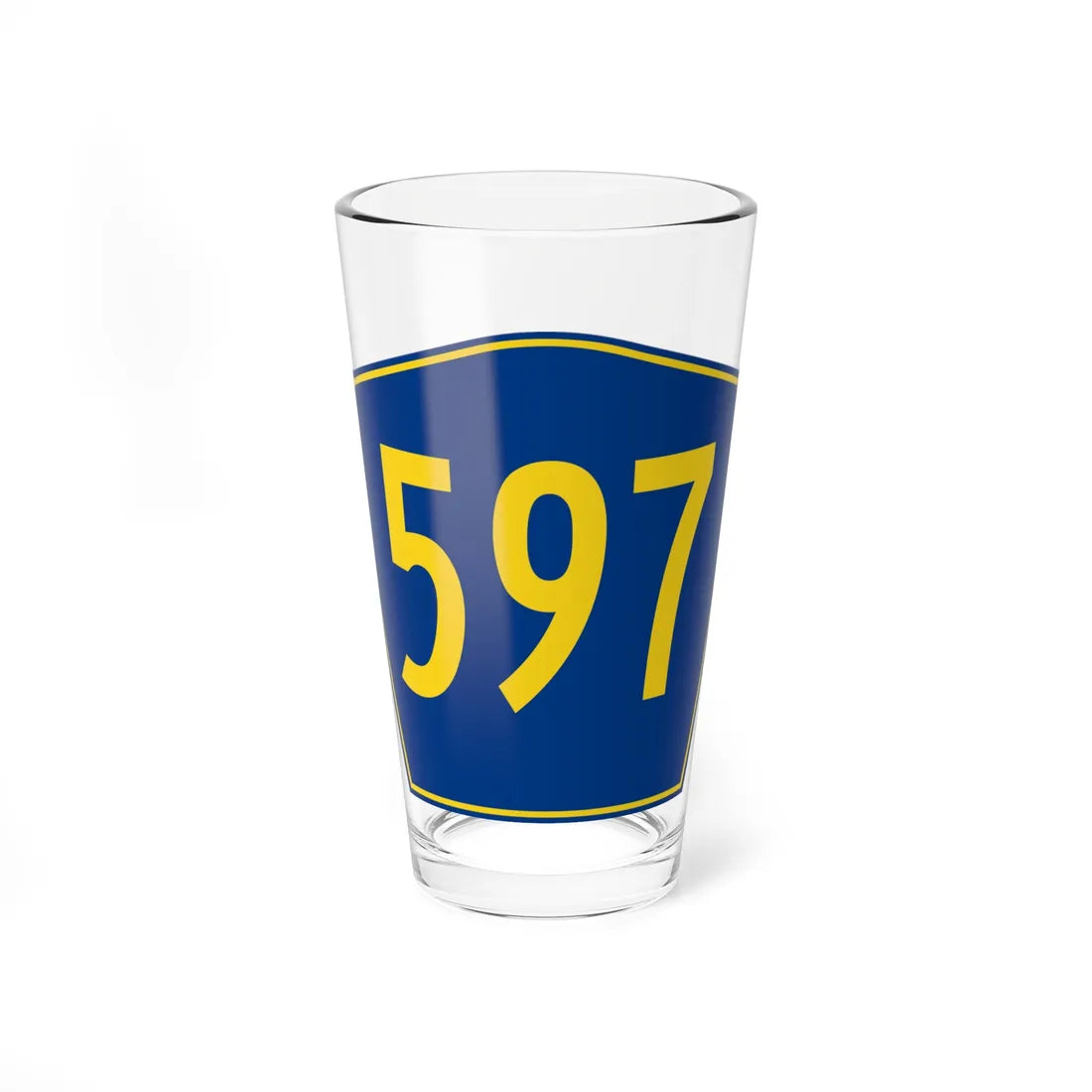 PR secondary 597 (Puerto Rico) (Road Sign) Pint Glass 16oz 16oz - Go Mug Yourself