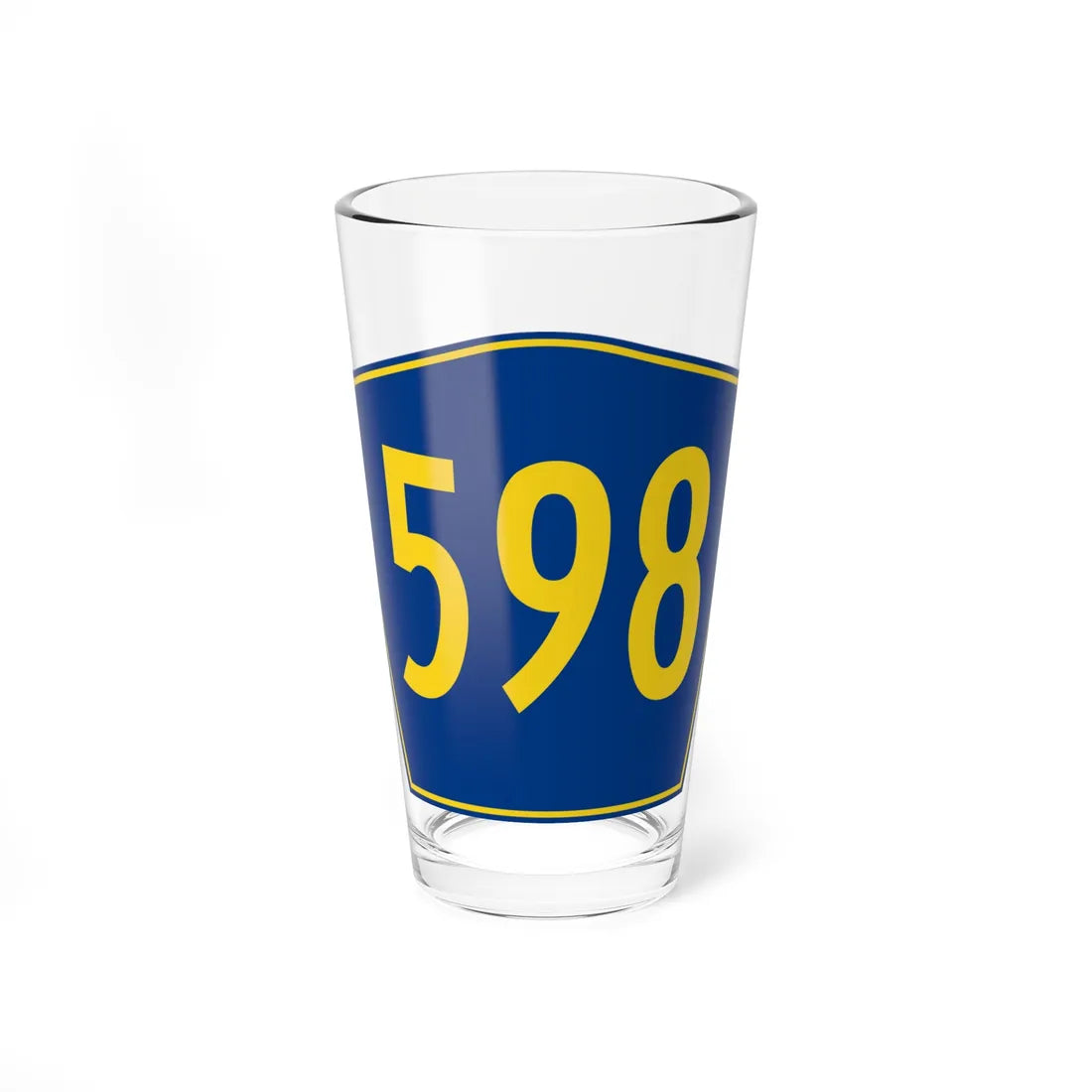 PR secondary 598 (Puerto Rico) (Road Sign) Pint Glass 16oz - Go Mug Yourself