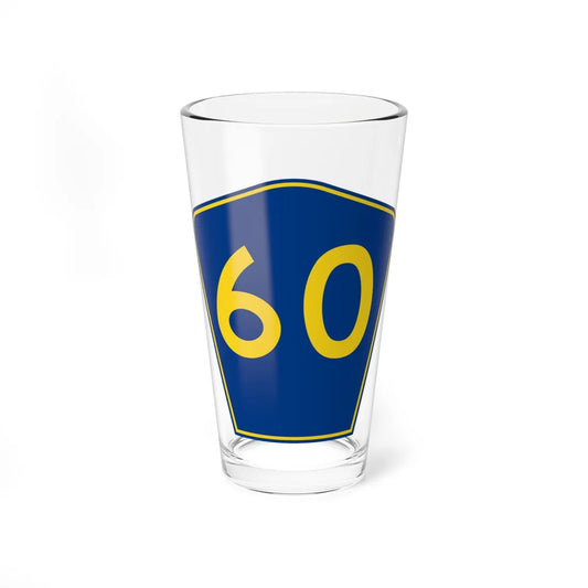PR secondary 60 (Puerto Rico) (Road Sign) Pint Glass 16oz 16oz - Go Mug Yourself