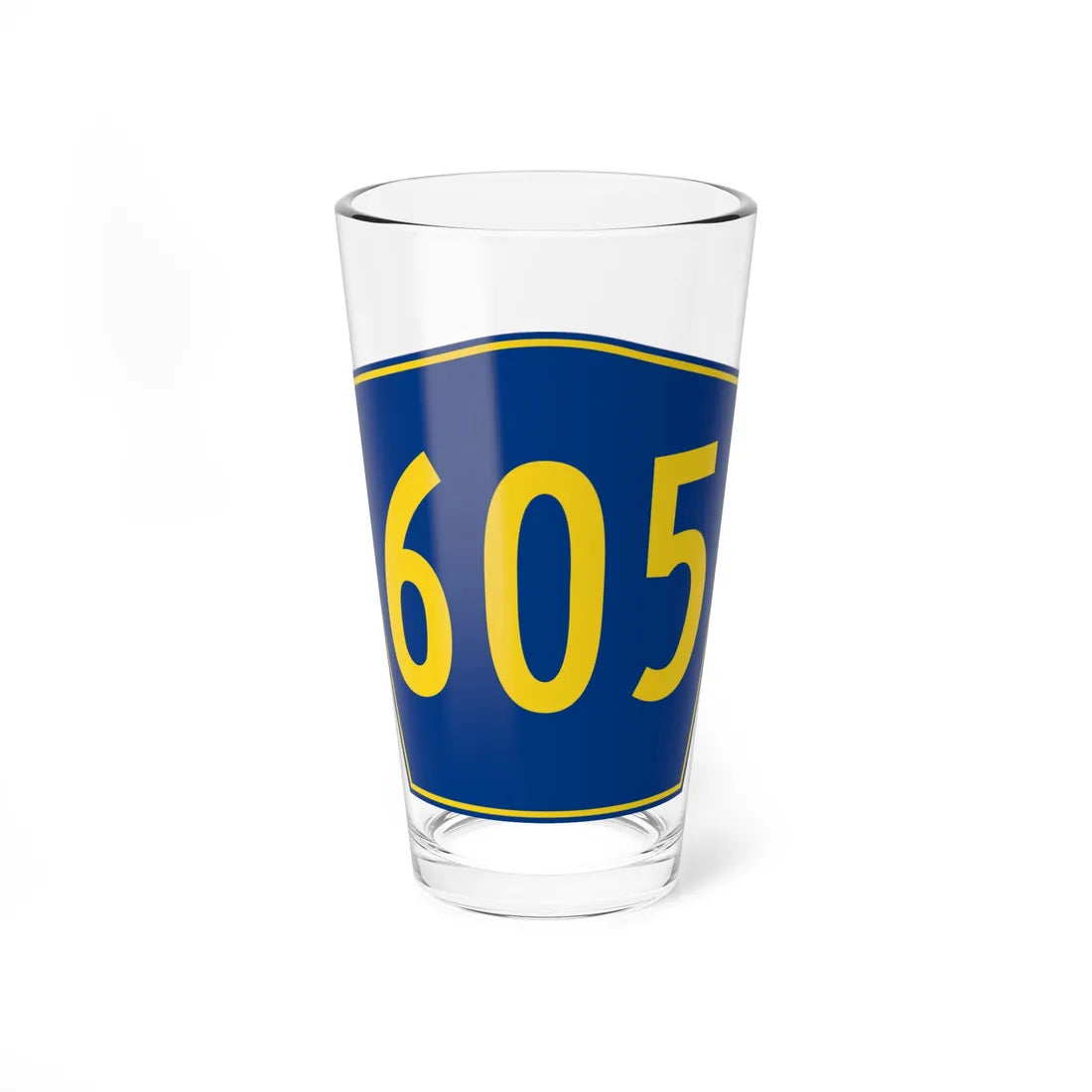 PR secondary 605 (Puerto Rico) (Road Sign) Pint Glass 16oz 16oz - Go Mug Yourself