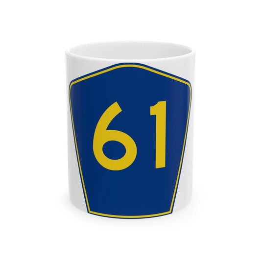 PR secondary 61 (Puerto Rico) (Road Sign) White Coffee Mug 11oz - Go Mug Yourself
