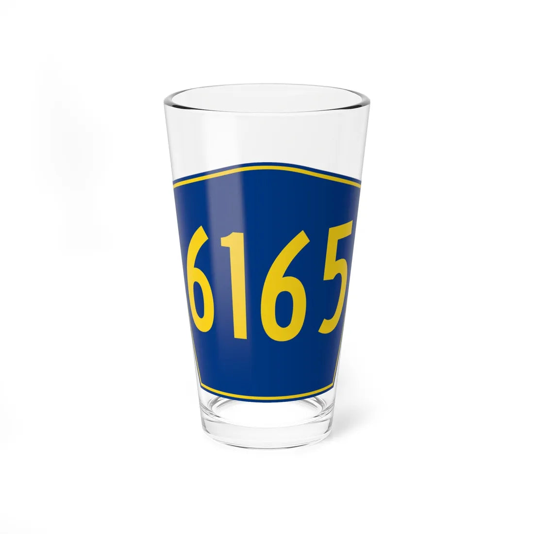PR secondary 6165 (Puerto Rico) (Road Sign) Pint Glass 16oz - Go Mug Yourself