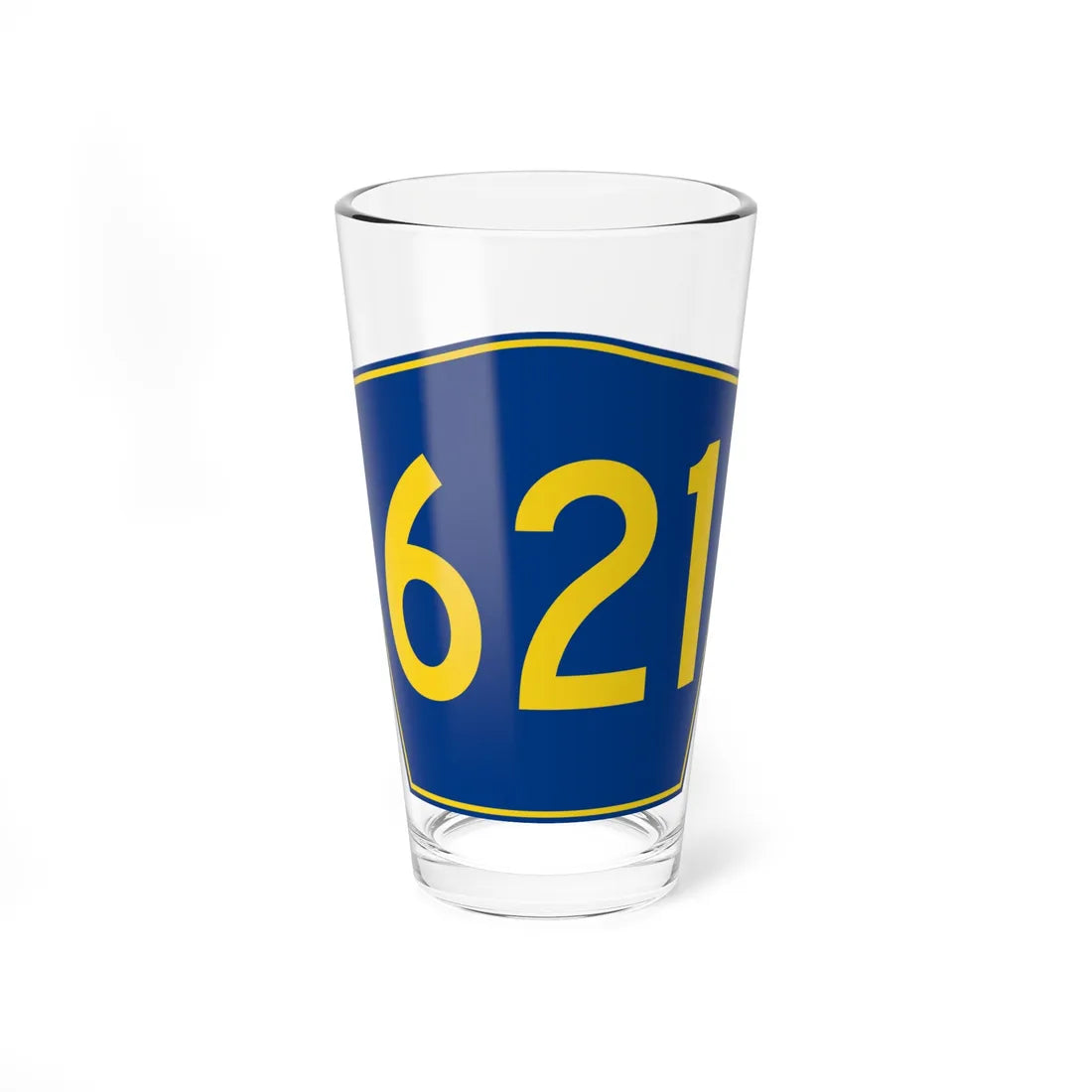PR secondary 621 (Puerto Rico) (Road Sign) Pint Glass 16oz 16oz - Go Mug Yourself