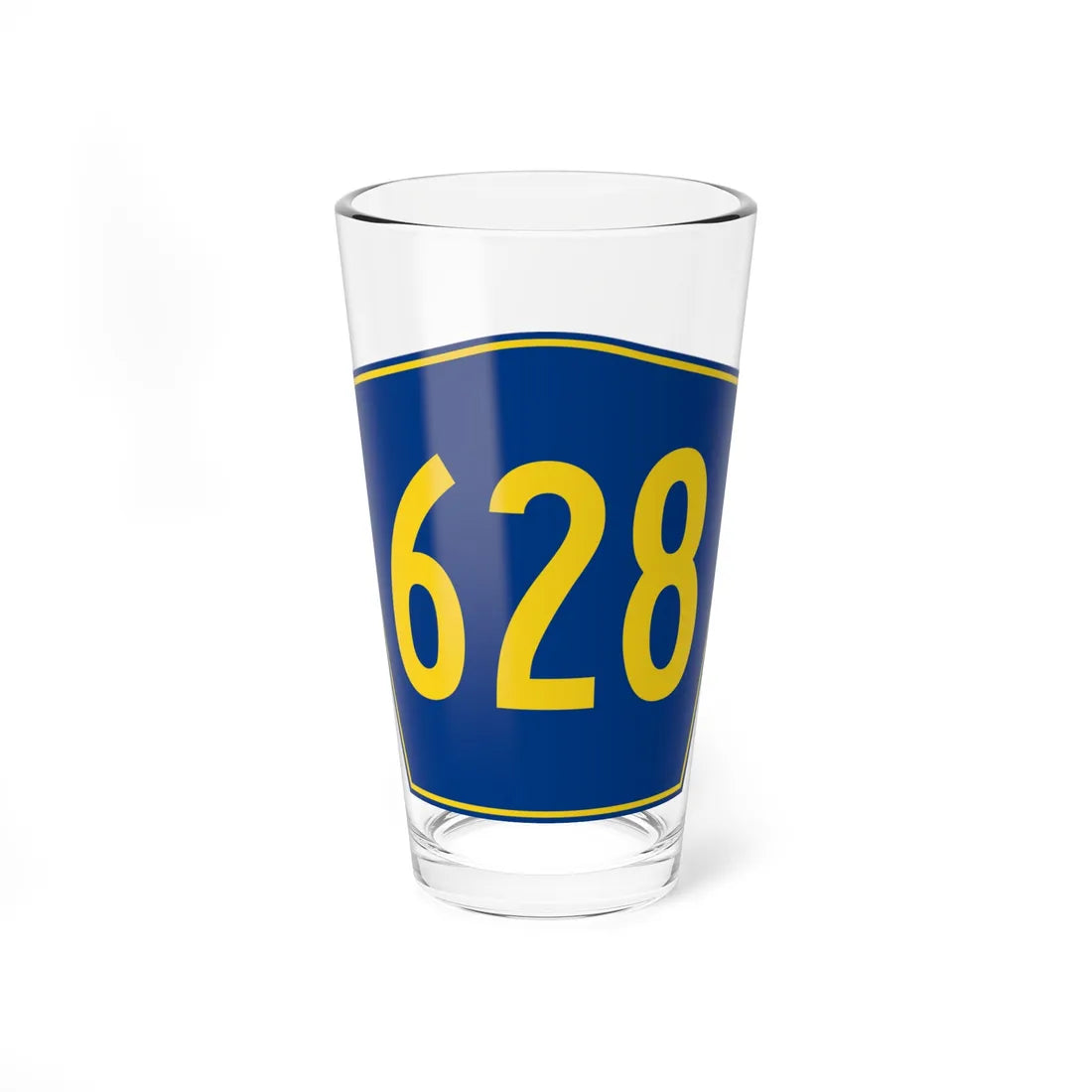 PR secondary 628 (Puerto Rico) (Road Sign) Pint Glass 16oz 16oz - Go Mug Yourself