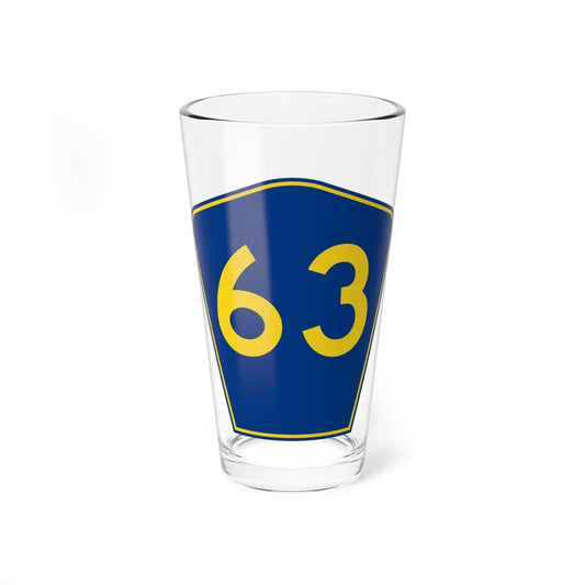 PR secondary 63 (Puerto Rico) (Road Sign) Pint Glass 16oz 16oz - Go Mug Yourself