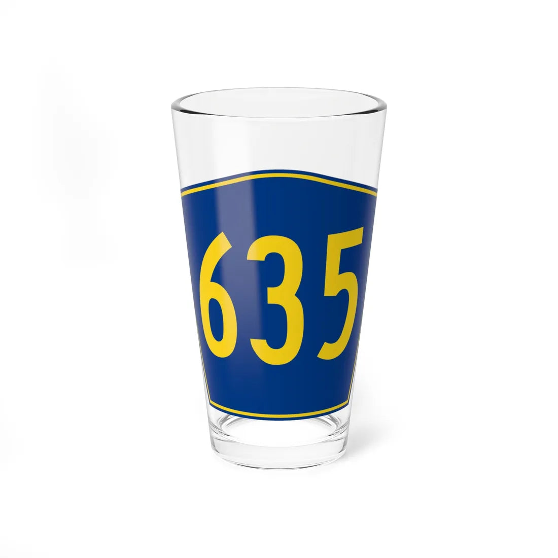 PR secondary 635 (Puerto Rico) (Road Sign) Pint Glass 16oz 16oz - Go Mug Yourself