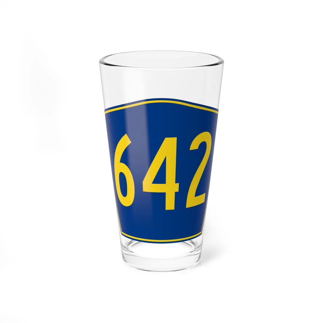 PR secondary 642 (Puerto Rico) (Road Sign) Pint Glass 16oz 16oz - Go Mug Yourself