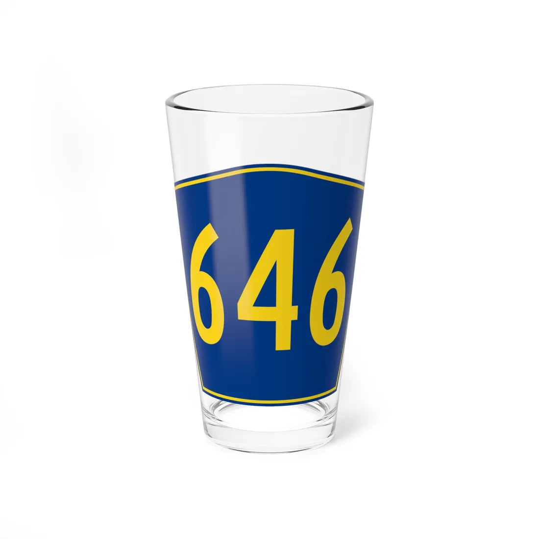 PR secondary 646 (Puerto Rico) (Road Sign) Pint Glass 16oz 16oz - Go Mug Yourself