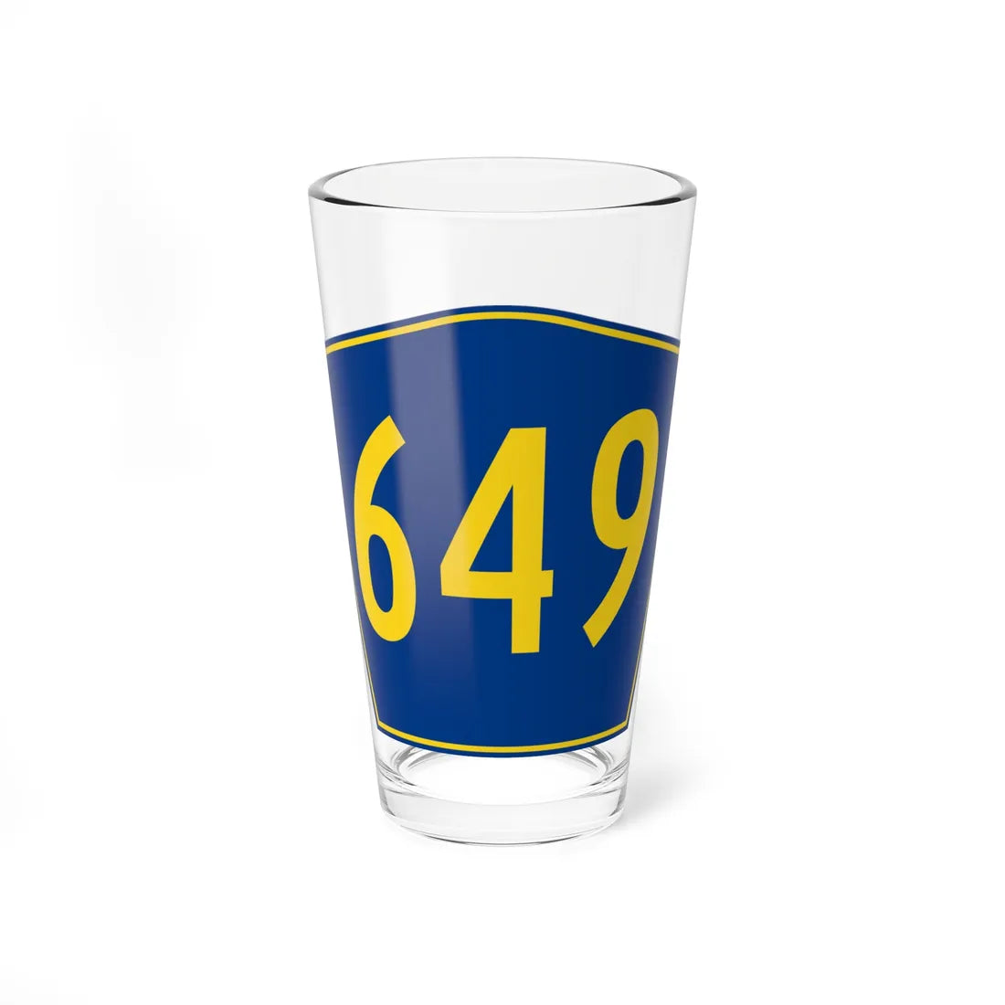 PR secondary 649 (Puerto Rico) (Road Sign) Pint Glass 16oz 16oz - Go Mug Yourself