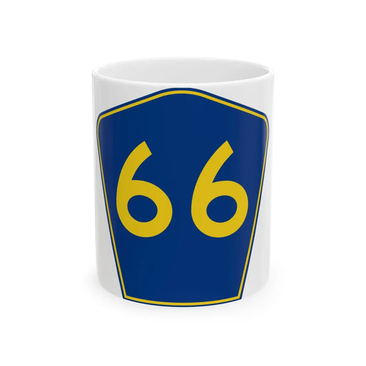 PR secondary 66 (Puerto Rico) (Road Sign) White Coffee Mug 11oz - Go Mug Yourself