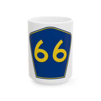 PR secondary 66 (Puerto Rico) (Road Sign) White Coffee Mug 15oz - Go Mug Yourself