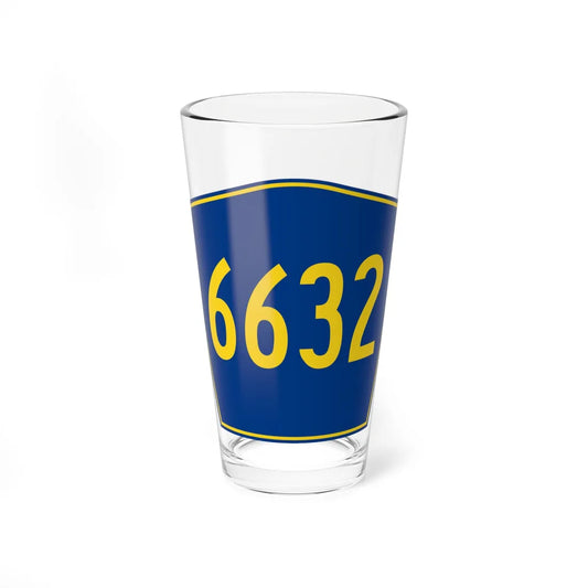 PR secondary 6632 (Puerto Rico) (Road Sign) Pint Glass 16oz 16oz - Go Mug Yourself