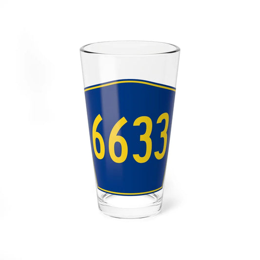 PR secondary 6633 (Puerto Rico) (Road Sign) Pint Glass 16oz 16oz - Go Mug Yourself