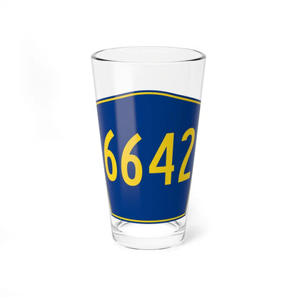 PR secondary 6642 (Puerto Rico) (Road Sign) Pint Glass 16oz 16oz - Go Mug Yourself