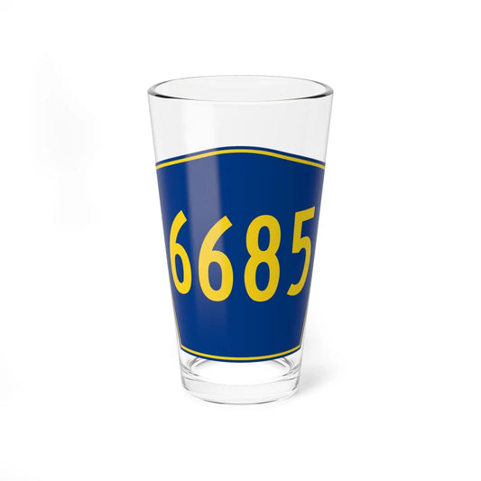 PR secondary 6685 (Puerto Rico) (Road Sign) Pint Glass 16oz 16oz - Go Mug Yourself