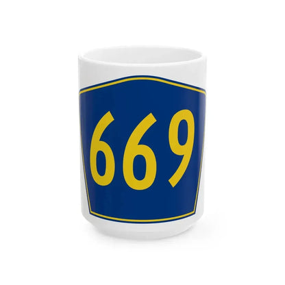 PR secondary 669 (Puerto Rico) (Road Sign) White Coffee Mug 15oz - Go Mug Yourself