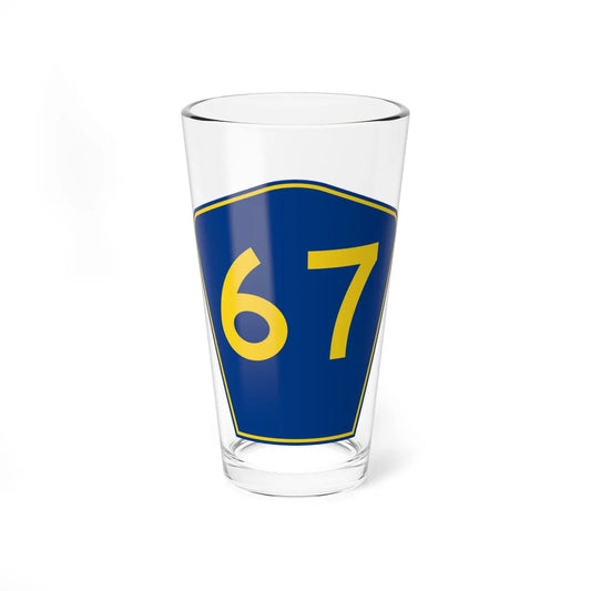 PR secondary 67 (Puerto Rico) (Road Sign) Pint Glass 16oz 16oz - Go Mug Yourself