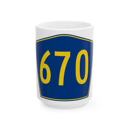 PR secondary 670 (Puerto Rico) (Road Sign) White Coffee Mug 15oz - Go Mug Yourself