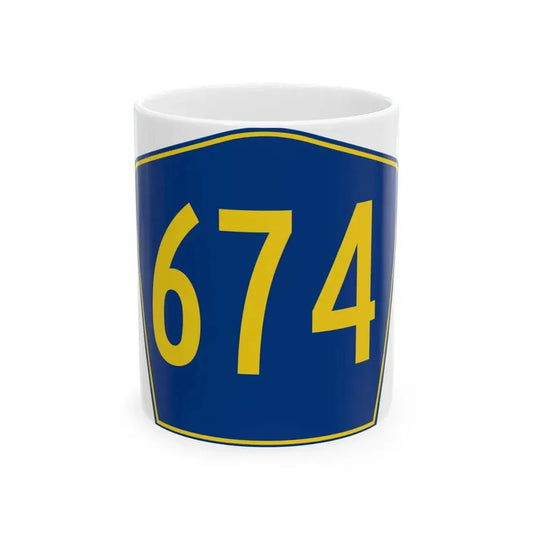 PR secondary 674 (Puerto Rico) (Road Sign) White Coffee Mug 11oz - Go Mug Yourself