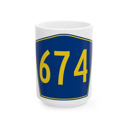 PR secondary 674 (Puerto Rico) (Road Sign) White Coffee Mug 15oz - Go Mug Yourself