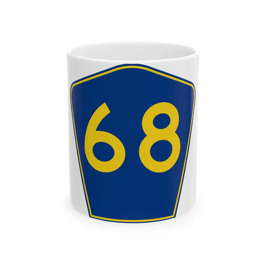 PR secondary 68 (Puerto Rico) (Road Sign) White Coffee Mug 11oz - Go Mug Yourself