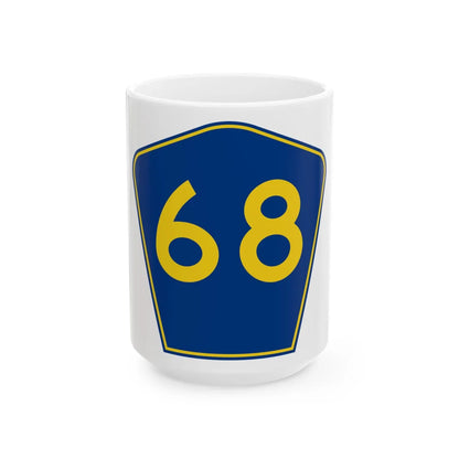 PR secondary 68 (Puerto Rico) (Road Sign) White Coffee Mug 15oz - Go Mug Yourself