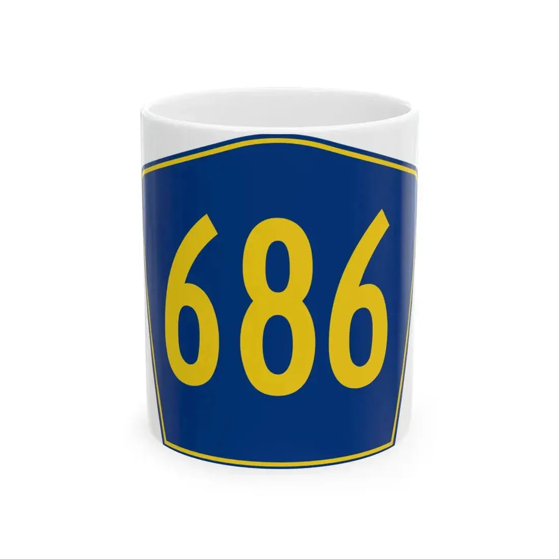 PR secondary 686 (Puerto Rico) (Road Sign) White Coffee Mug 11oz - Go Mug Yourself